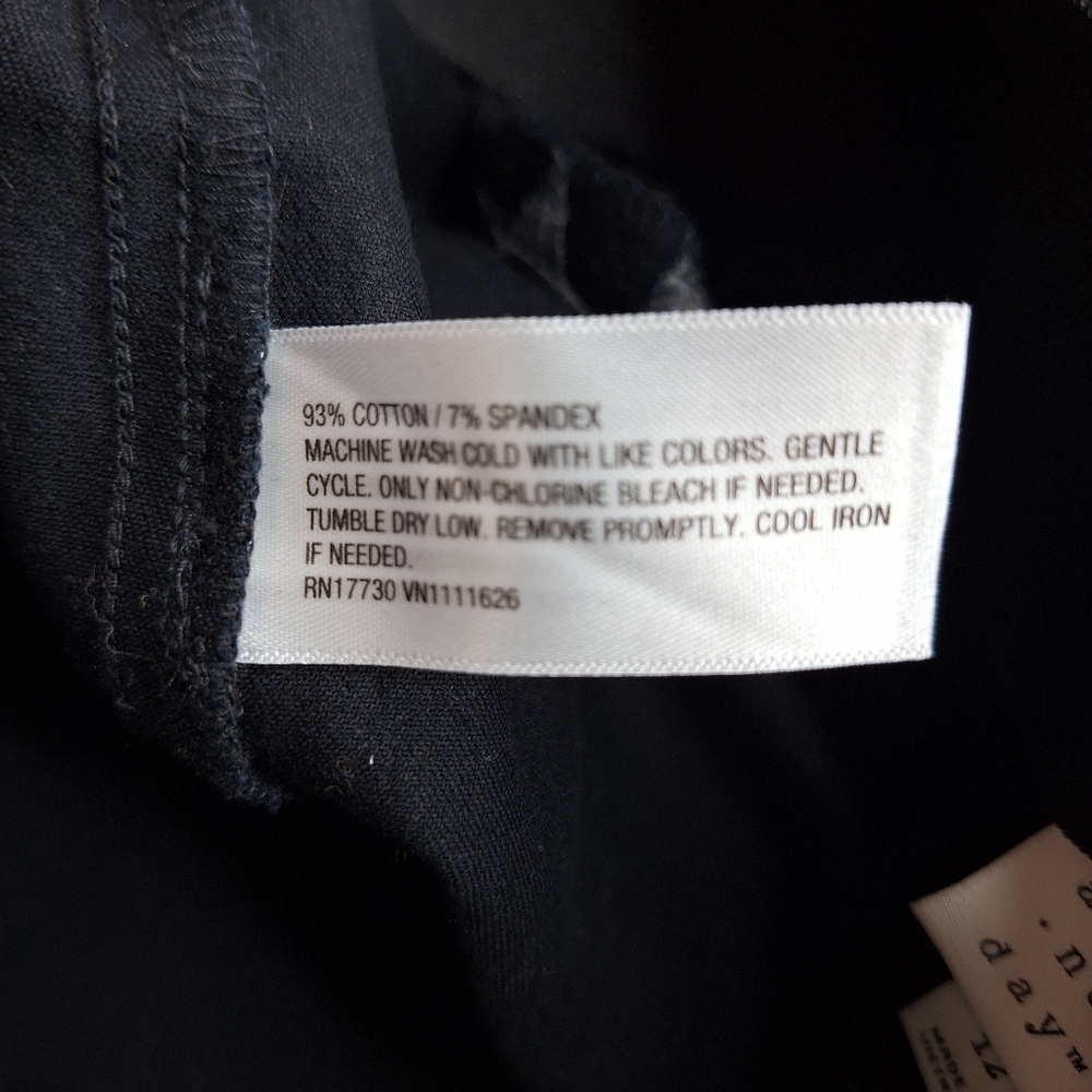 a new day Women's High Rise Black Strechy Slim Leg Trousers Dress Pants - Picture 7 of 7